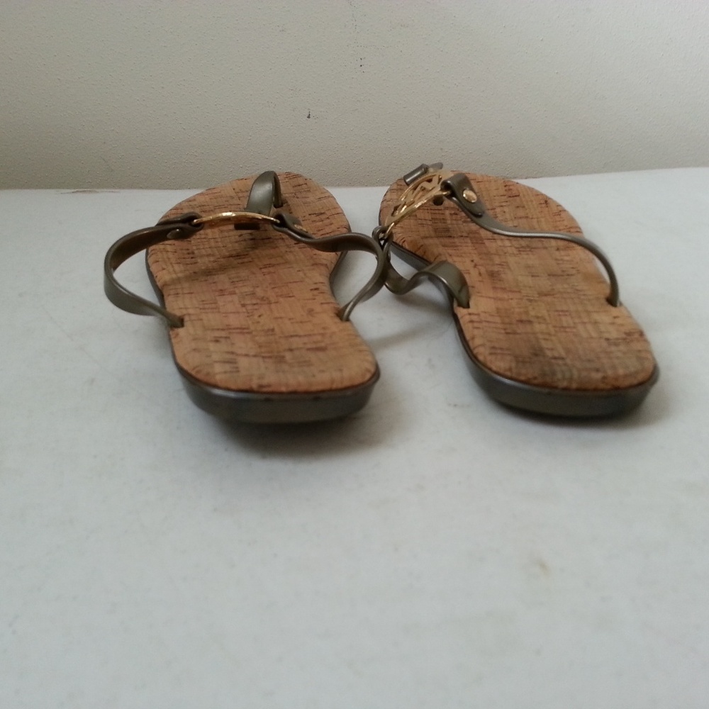 Michael Kors brown & gold sandals - womens 8/9 - Picture 4 of 5